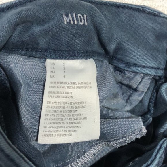 American Eagle Outfitters Blue/gray Jean Shorts Size: 2 - Picture 4 of 10